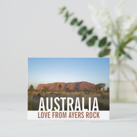 Love From Australia Ayers Rock Uluru ポストカード (スタンド正面)