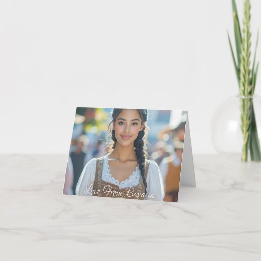 LOVE FROM BAVARIA - Beautiful Bavarian Girl サンキューカード (正面)