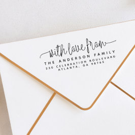 Love From & Loveとのスクリプトレタリング ラバースタンプ