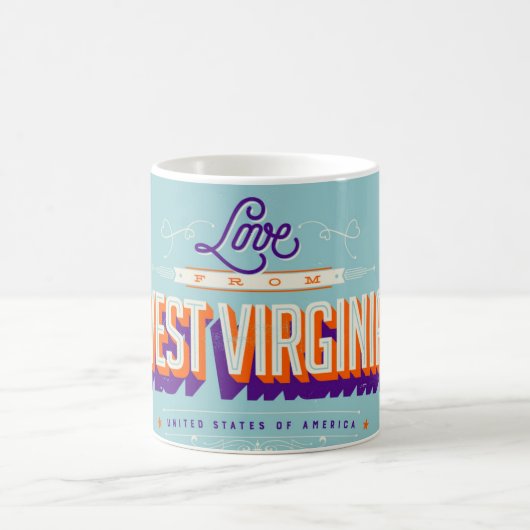 LOVE from West Virginia  コーヒーマグカップ (中央)