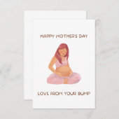 Love from Your Bump: A Mother's Dayメッセージカード (正面/裏面)