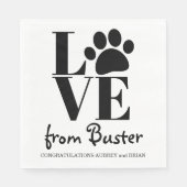 Love from your Dog Wedding スタンダードランチョンナプキン (正面)