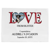 Love From Your Dog Wedding Gift Bag ラージペーパーバッグ (裏面)