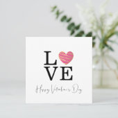Love Fuchsia Heart Happy Valentine's Day Script (スタンド正面)