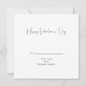 Love Fuchsia Heart Happy Valentine's Day Script (裏面)
