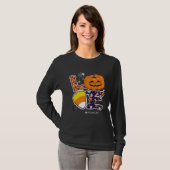 Love Gaga And Candy Corn Pumpkin Spider Halloween  Tシャツ (正面フル)