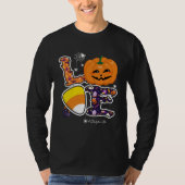 Love Gaga And Candy Corn Pumpkin Spider Halloween  Tシャツ (正面)
