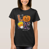 Love Gaga And Candy Corn Pumpkin Spider Halloween  Tシャツ (正面)