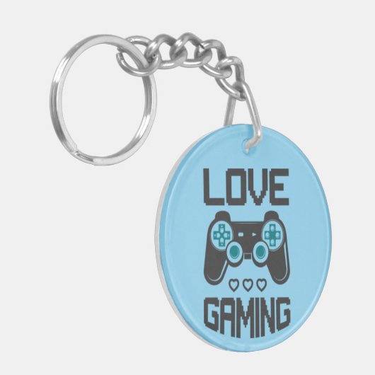 Love Gaming Keychain キーホルダー (正面左)