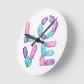 LOVE Gemstone Wall Clock – Elegant Crystal Letter  ラウンド壁時計 (傾斜)