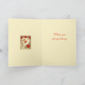 Love, Gently Held Vintage Art Nouveau Romance カード (内部)