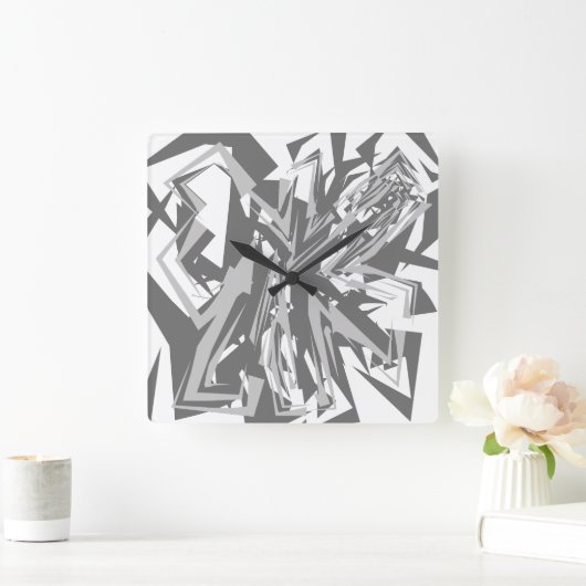 LOVE GEOMESKY ANIMALS dog BY MASANSER スクエア壁時計 (ホーム)