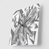 LOVE GEOMESKY ANIMALS dog BY MASANSER スクエア壁時計 (傾斜)