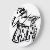 LOVE GEOMESKY ANIMALS horse BY MASANSER ラージ壁時計 (傾斜)