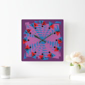 LOVE GEOMETRIX COLORS BY MASANSER スクエア壁時計 (ホーム)