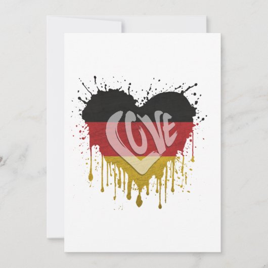 Love Germany Flag 招待状 (正面)