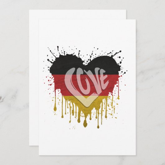 Love Germany Flag 招待状 (正面/裏面)
