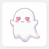 Love Ghost – Kawaii & Adorable! スクエアシール (正面)