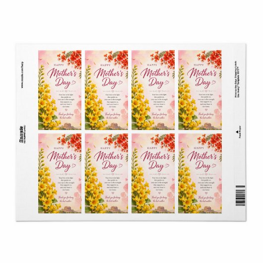 LOVE GIFT FOR MOTHER'S DAY  ラベル (フルシート)