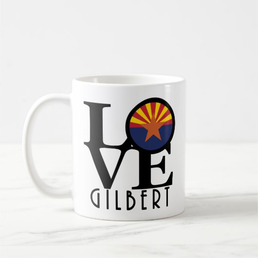 LOVE Gilbert Arizona 11oz コーヒーマグカップ (左)