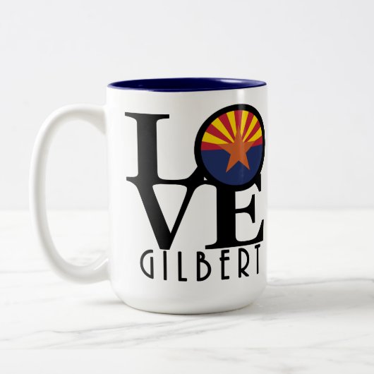 LOVE Gilbert Arizona 15oz ツートーンマグカップ (左)