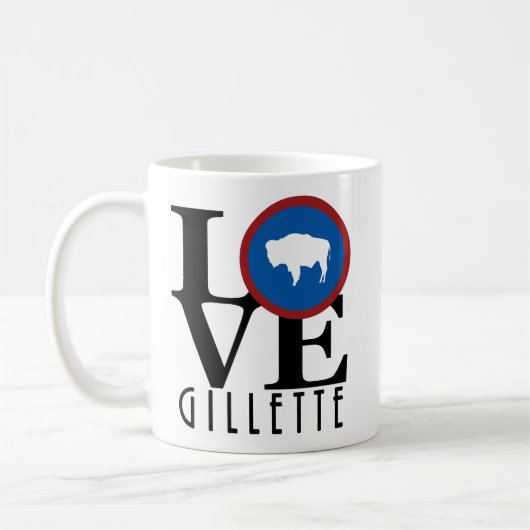 LOVE Gillette Wyoming 11oz コーヒーマグカップ (左)