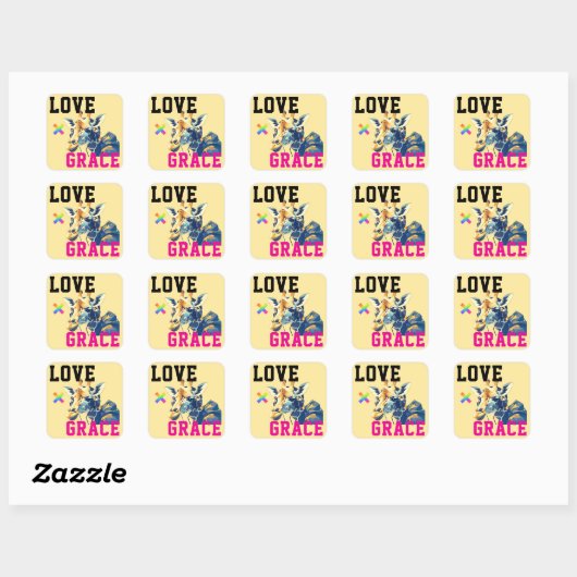LOVE × GIRAFFE - Custom スクエアシール (シート)