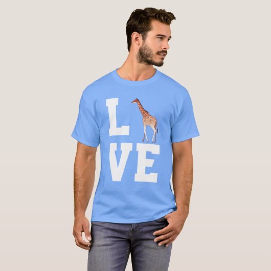 Love Giraffes friends Tシャツ (正面フル)