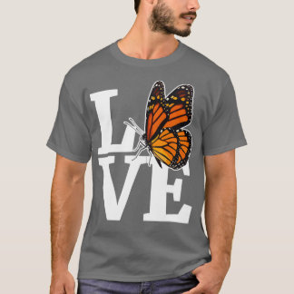 LOVE Girls Monarch Butterfly Shirt Milkweed Butter Tシャツ