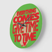 LOVE GIVE TIME TO TIME BY MASANSER ラージ壁時計 (傾斜)