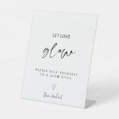 Love Glowのグロー結婚スティックのサイン 台座サイン (正面)