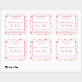 Love Glow Valentine – Romantic Love Candle Label スクエアシール (シート)