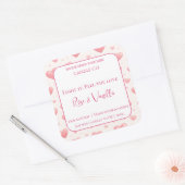 Love Glow Valentine – Romantic Love Candle Label スクエアシール (封筒)