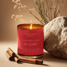 Love Glow Valentine – Romantic Love Candle Label スクエアシール