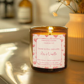 Love Glow Valentine – Romantic Love Candle Label スクエアシール