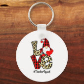 Love Gnome Teacher Squad Happy Valentine Gnome Tea キーホルダー (正面)