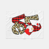 Love Gnome Teacher Squad Valentines Day Teacher St フリースブランケット (正面(横))