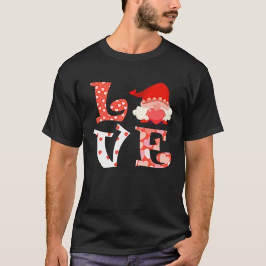 Love Gnome Valentine's Day Mother's Day Gnome 3 Tシャツ (正面)