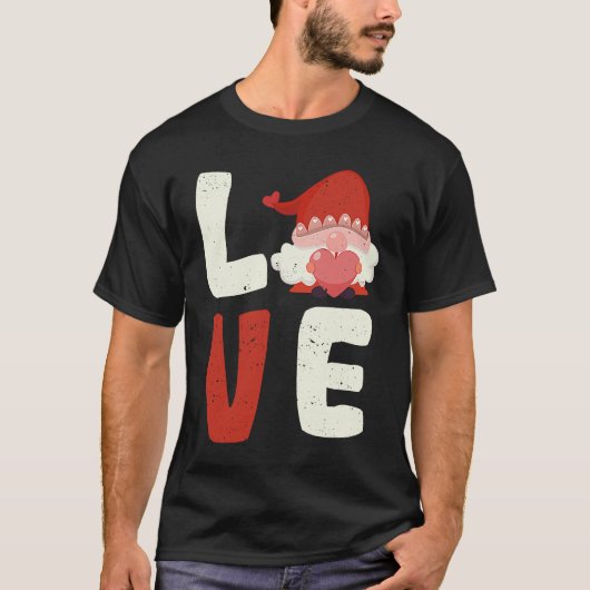 Love Gnome Valentine's Day  V Day Gnomes  Couples Tシャツ (正面)