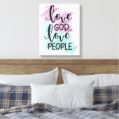 Love God, love people   キャンバスプリント (インサイチュ (寝室))
