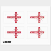 LOVE GOD - LOVE PEOPLE - CHRISTIAN Stickers 長方形シール (シート)