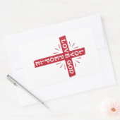 LOVE GOD - LOVE PEOPLE - CHRISTIAN Stickers 長方形シール (封筒)