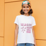 Love God Tシャツ<br><div class="desc">マタイ22:37からの引用文を持つ女の子のためのキリスト教Tシャツ"あなたのハートと魂と心を全て持って、あなたの神の主を愛しなさい。このトレンディーモダン、信仰のデザインは完璧な贈り物とファッション声明である。#christian #religion #scripture #faith #bible #jesus</div>