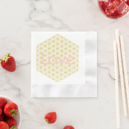 Love Gold Mandala Wedding 縁ありカクテルナプキン