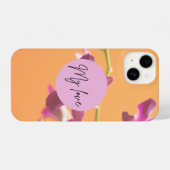 Love Golden Brown Mobile Cover – Elegant Minimal H iPhoneケース (裏面横)