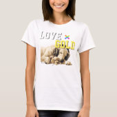 LOVE × GOLDEN RETRIEVER - Custom  Tシャツ (正面)