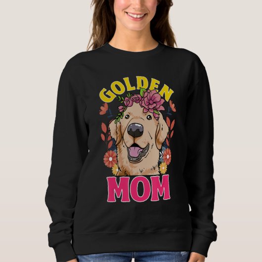 Love Golden Retrievers Golden Mom スウェットシャツ (正面)