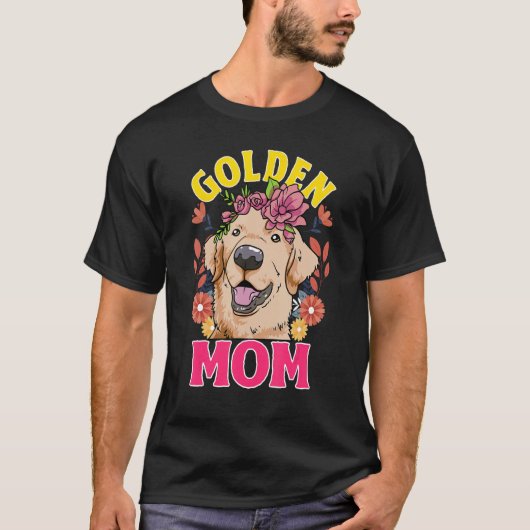 Love Golden Retrievers Golden Mom Tシャツ (正面)