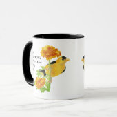 LOVE GOLDFINCH BIRDS so much I So Muchおもしろい引用文 マグカップ (正面左)