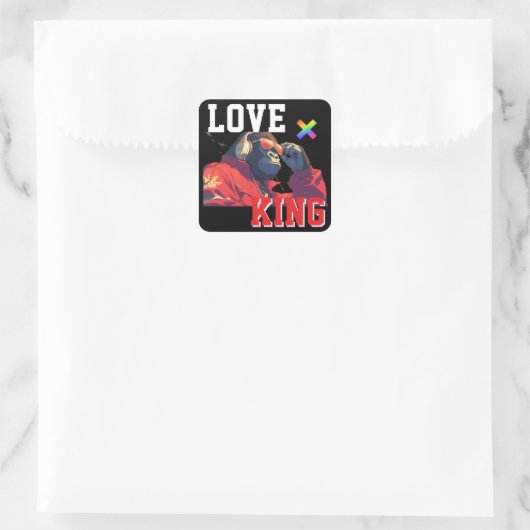 LOVE × GORILLA - Custom スクエアシール (バッグ)